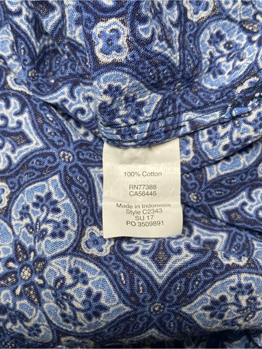 J. Crew Womens XXS Cotton Beach Cover Up Mini Dress Blue Geometric Boho